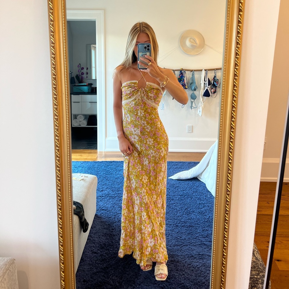 Freepeople - Floral Strapless Maxi Dress